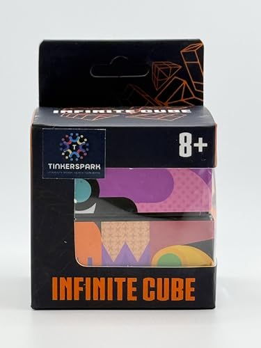 Magic Cube - Educational Shape Changing Kids Toys, Fidget Toys, Infinity Cubes for Kids 8-12, Birthday Gifts for 5 6 7 8 9 10 11 Year Boy Girls, Puzzle Game, Travel buddy (Modern Art - Vibrant Colors) — view 3