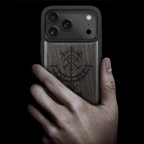 Coque iPhone 17 Pro Apple case bois magnétique antichoc étui Carveit