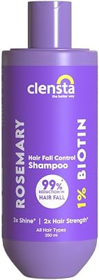 Rosemary Hair Fall Control Shampoo with Biotin for Reducing Hair Loss, Breakage & Daily use |All Hair Types | Men & Women | Sulfate & Paraben Free 250ml