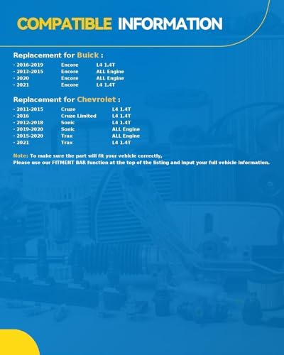 Image of PHILTOP HS26540PT-1 Head Gasket Set Fit for Chevy Cruze 2011-2015, Trax 2015-2021, Buick Encore 2013-2021, Cruze Limited 2016, Sonic 2012-2020, for 1.4T Engine Cylinder Head Gasket Kit
