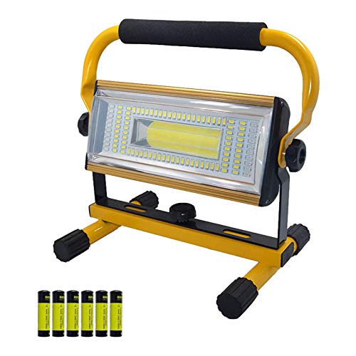 UNIKOO Portable 100W LED Work Light Rechargeable Flood Light for Outdoor Camping Fishing Garage Repairing (W830)