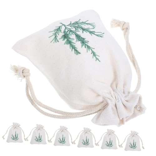 Happyyami 10 Pack Small Pencil Pouches Drawstring Sachet Bags for Tea Jewelry Office Elegant Minimalist Design