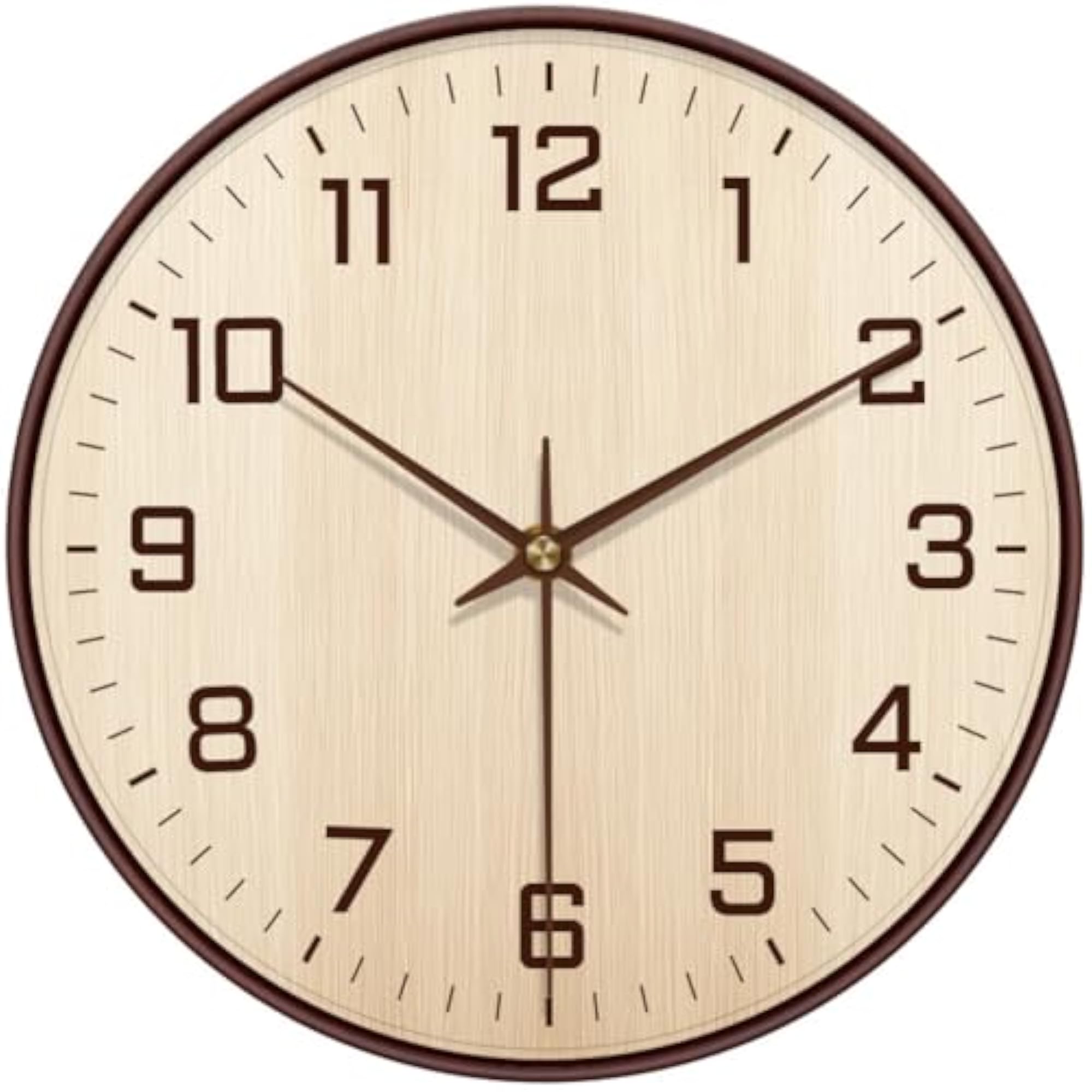 Modern Silent Non-Ticking Wall Clock with Analog & Digital Display