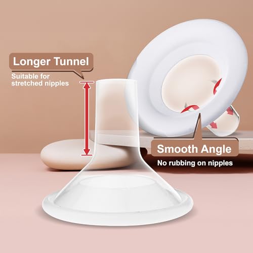 Image of Nenesupply SoftFit 21mm Breastshields Compatible with Breastpump Not Original Pump Parts. Replace Personalfit Breastshield Work with Pump in Style Maxflow Symphony Harmony Pump Parts 21mm Soft Flange