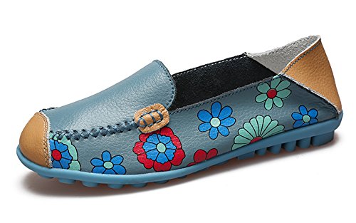 Image of VenusCelia Women's Floral Comfort Walking Flat Loafer
