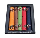 5 Soprano Colourful Luxury Horse Racing Handkerchiefs