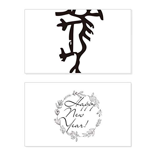 Tarjeta conmemorativa Zodiac Horse de Año Nuevo con exquisitas inscripciones de huesos artísticas