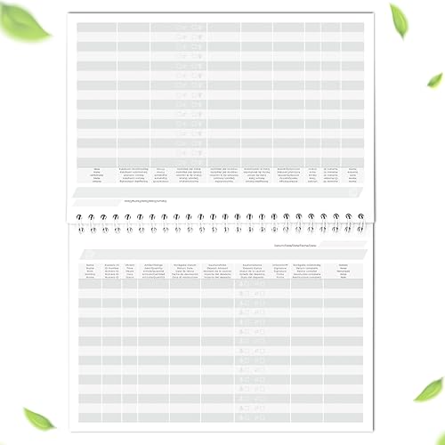 KOCHDIALOG® 1 x Verleihbuch A4+ professionelles Ausleihbuch mit 9 Spalten, ein V