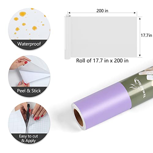 Papier de contact coloré violet pour rénover une étagère abîmée - 8