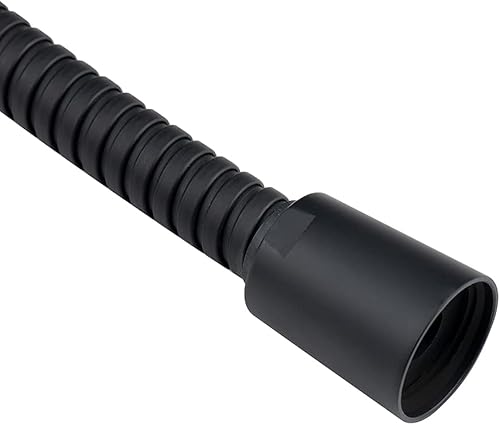 Miniatura 5 de Manguera de ducha extra larga de 60 pulgadas, manguera de ducha de mano larga de acero inoxidable 304 con accesorio de latón (60 pulgadas, negro)