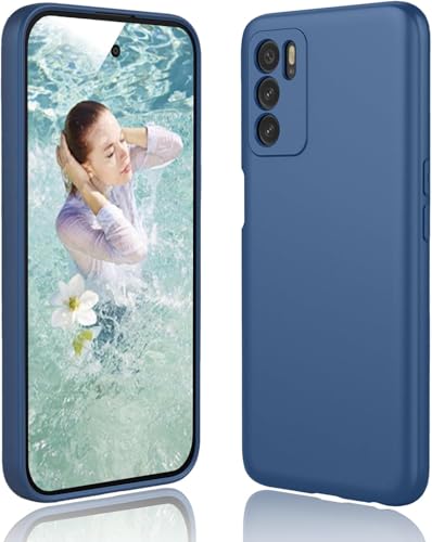 Movilear Funda Carcasa de Silicona Líquida para OPPO A16 4G / A16S 4G / A54S 4G, Interior de Microfibra Antigolpes Protección Gel Ultra Suave de Goma a Prueba de Choques y Arañazos FSUA (Azul)