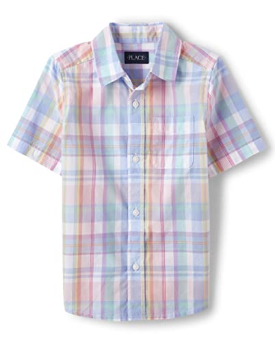 Image of The Children's Place boys Short Sleeve Button Up Shirt