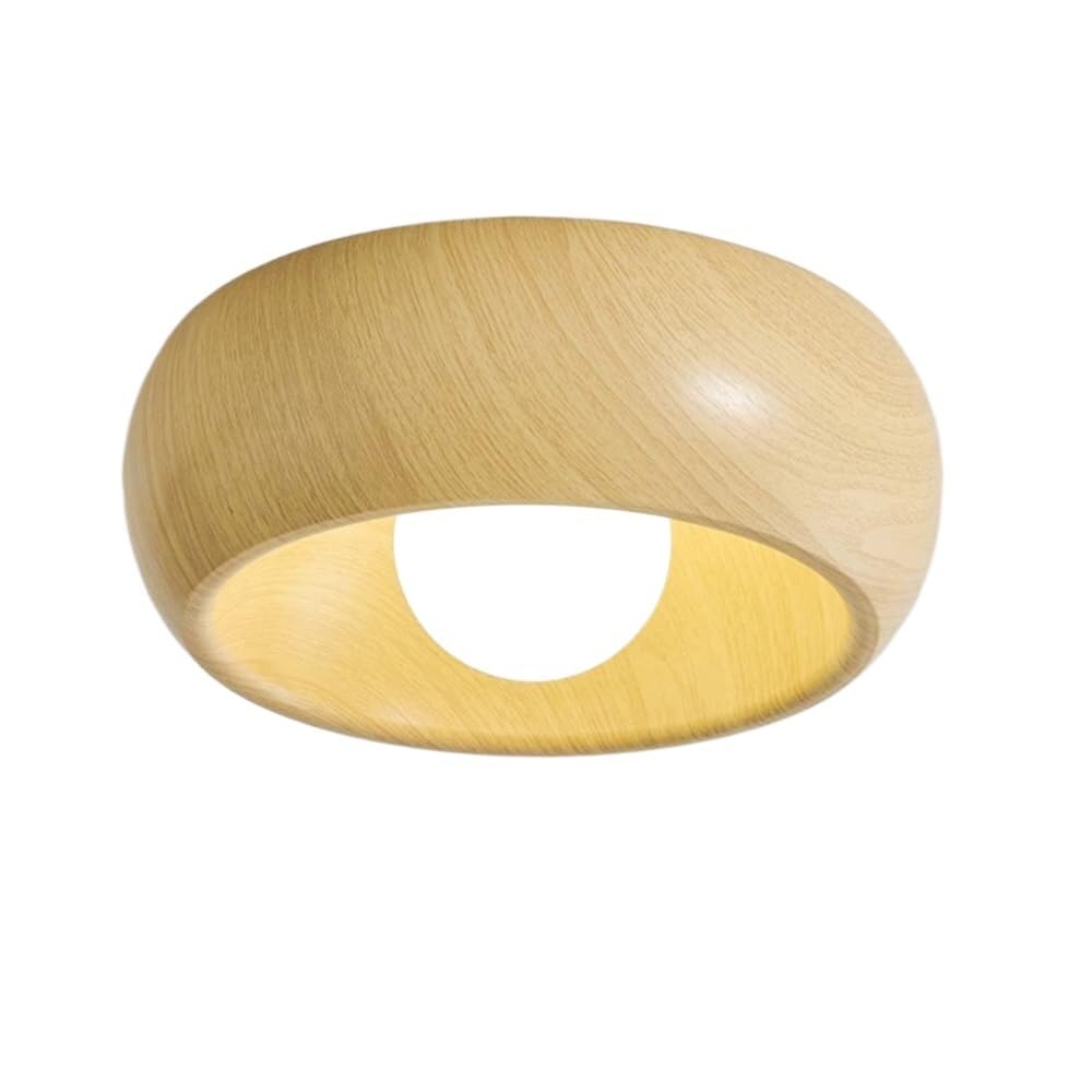 Plafonnier en bois rond pour optimiser l'éclairage d'un couloir ou d'un salon