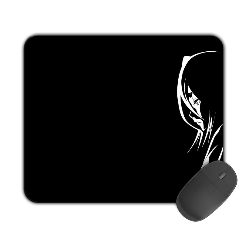 Image of Printed Designer Mouse Pad B&W Rukia (200MM X 240 X 3MM) Enhance Gaming and Work Performance Comfortable and Precise Non-Slip Water Proof Bleach Mouse Pad.