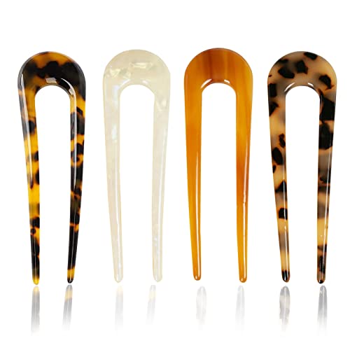 4 Pcs Horquillas En Forma U Palillo Palillo Cabello Estilo Francés Horquilla En Forma De U Palillo Pelo De Estilo Francés Horquilla Reutilizable Para Mujeres Niñas Accesorio Peinar Cabello Cover