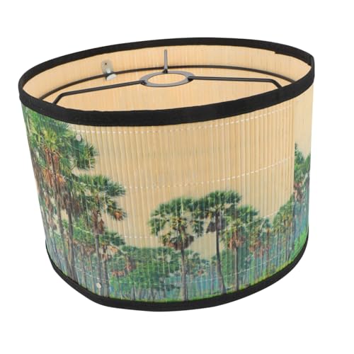 FIXOSHEE 和風竹製ランプシェード 対応 卓上 吊り下げ用 簡単設置 耐久性素材使用 暖色光で目に優しい室内装飾用カバー