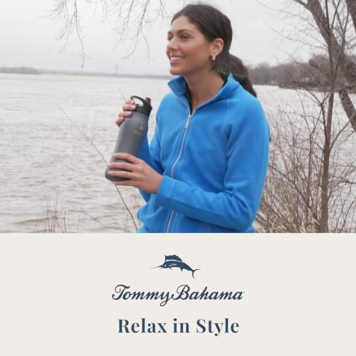 Image of Tommy Bahama 28oz Vacuum Insulated Water Bottle, Chug Lid, Americana Red
