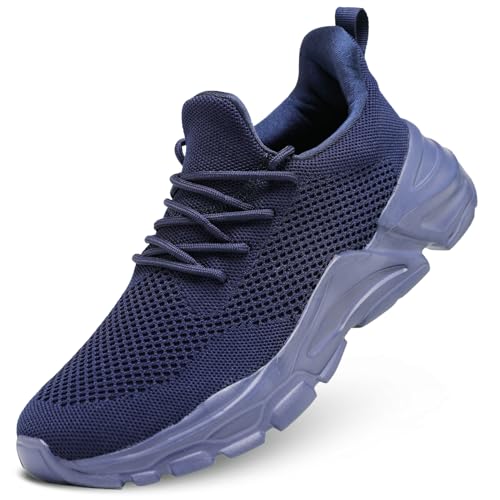 Image of Wrezatro Men's Slip on Walking Shoes Ultra Light Breathable Non Slip Running Shoes Casual Fashion Sneakers Mesh Workout Sports