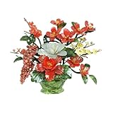 YQINQIN83B Plantas Artificiales Decoración de Plantas Falsas, Cesta Flores Jade bonsái Chino for decoración la Sala Estar del hogar Plantas Falsas