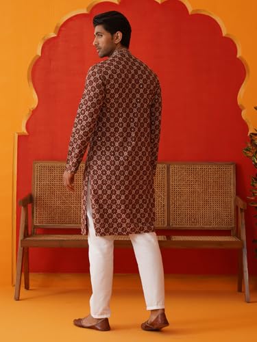 Image of Jompers Embroidered Kurta Pyjama Set For Men (,)