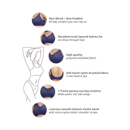 Image of KYANDO Women's Wire Free Non Padded Super Support Bra for Everyday /Regular Wear