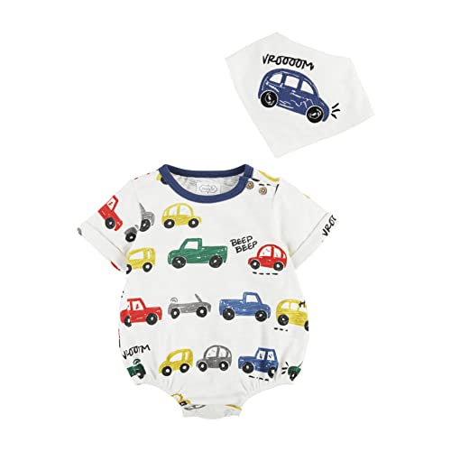 Mud Pie baby-boys Car Bubble & Bib Set