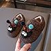 IWIHMIV Baby Girl Loafers Comfortable Indoor Infant Warm Walking Shoes Lightweight Warm Fleece Lined Shoes（Brown，18 Months