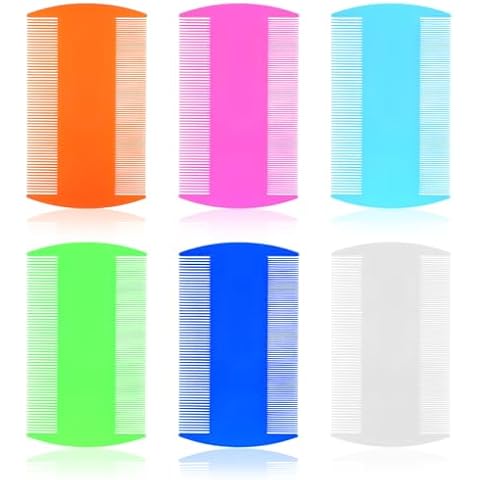 Ymapinc 6 Pcs Double-Sided Lice Combs Cover