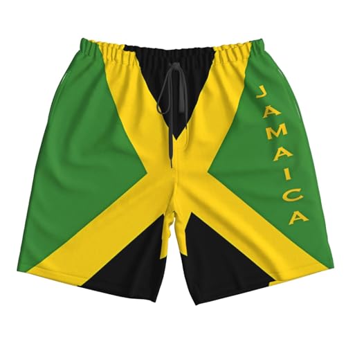 Jamaican Flag Men's Quick Dry Swim Trunks Beach Board Shorts Swimming Swimwear Summer Swimsuit4