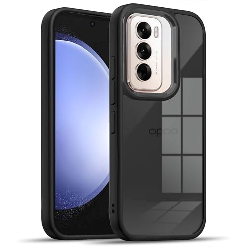 V-TAN Back Cover for Oppo Reno 12 5G | TPU | Transparent Black | Slim Shockproof Compatible with Oppo Reno 12 5G, Black