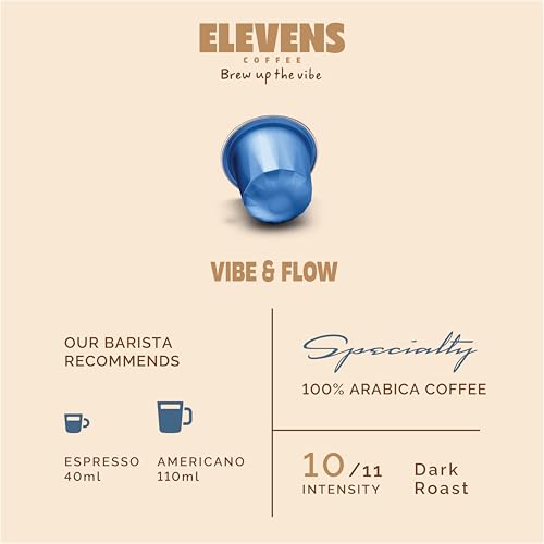 Image of ELEVENS COFFEE | Explorer's Pack | Specialty & Single Origin Coffee Capsules | 100% Arabica & Robusta | Medium, Dark & Medium Dark Roast | Intensity 7, 8 & 10 | Compatible with Nespresso (Pack of 1)
