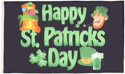 AZ FLAG Happy Saint Patrick's Day Black Flag 2x3 ft 2 Grommets image 5