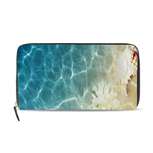 Preisvergleich Produktbild Gigijy Geldbörse für Damen, Leder, mit Reißverschluss