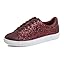 Burgundy Red Glitter Laceup 1405