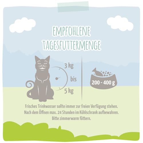 MjAMjAM - Premium Nassfutter für Katzen - Kitten gute Pute mit Lachsöl, 6er Pack (6x400g), getreidefrei