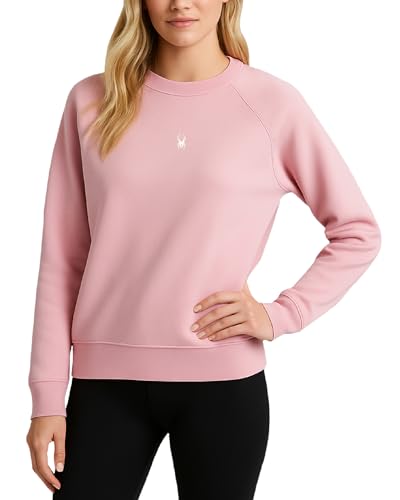 Image of Spyder Womens Sweaters - Cozy Super Soft Fleece Pullover Sweater for Women - Lightweight Long Sleeve Tops with Raglan Sleeves