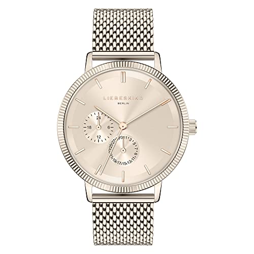 Montre multifonction Liebeskind Berlin Frozen Rosé à trois cadrans précis