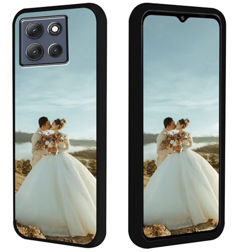 FortiCase Coque Personnalisée pour Motorola Moto G Play 2026,Noir Silicone Housse,Personnalisable Etui avec Votre Propre Photo Image Texte,pour Moto G Play...