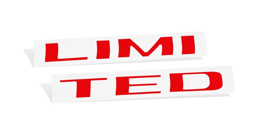 Reflective Concepts - Limited Tailgate Emblem Overlay Decal Sticker -Fits: 2019-2026 Ram 1500 Limited - (Color: Gloss Red)