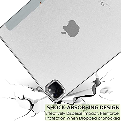 Image of DuraSafe Cases iPad PRO 12.9 4 Gen 2020 [ iPad 12.9 Inch 4th ] A2229 A2069 A2232 A2233 MY2H2HN /A MXAT2HN /A MXAV2HN /A Trifold Printed Hard Smart PC Transparent Back Cover - Bunny Hat
