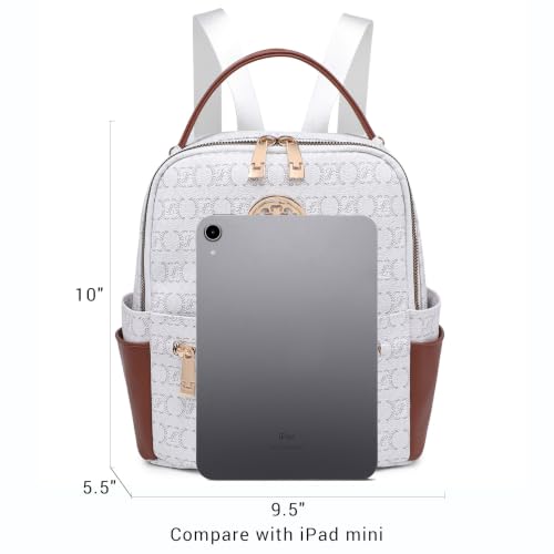 Image of JULIE FERRARO Small Backpack Purse for Ladies Women Fashion Multi Pockets Daypacks with Front Zip Pocket