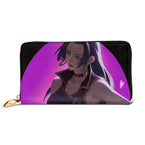 Preisvergleich Produktbild Einteilige Ledergeldbörse mit echtem Reißverschluss, stilvoll, nützlich, tragbar, langlebig