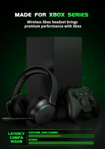 ryr wireless gaming headset for xbox series xs xbox one ps5 ps4 mac bluetooth 53 3d surround sound rotatable earmuffs gaming headphones with noise canceling microphones-blackgreen