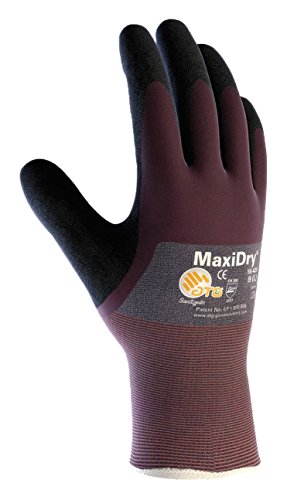 ATG 56-425/L Maxidry, Gry. Nylon Shell, Prpl./ Blk. Nitrile Non-Slip 3/4 Coat Purple L