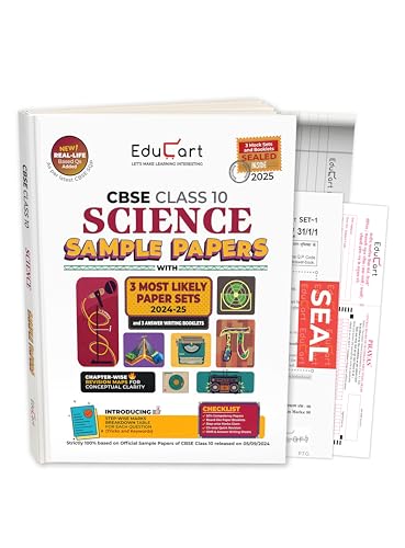 Image of Educart CBSE Sample Question Papers Class 10 Science Book (For 2025 Exam)