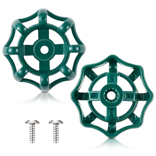 Dreyoo Outdoor Faucet Handles 3/8 in 12 Point Green Round