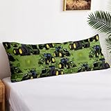 CUEKT Tractor Body Pillow Case Cover Long for Man & Kids,Farm Machinery Themed Body Pillow Cover,Inspired by Farming Equipment,No Filler(8,20x54in)