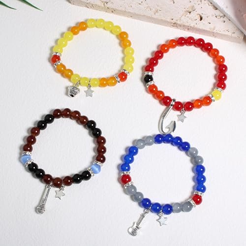 QqzsJewls Horror Nights Inspired Bracelets, Costume Gifts for Game Fans, Beaded Stone Bracelets Birthday Christmas Gifts for Best Friend Sister Daughter Son Niece 6