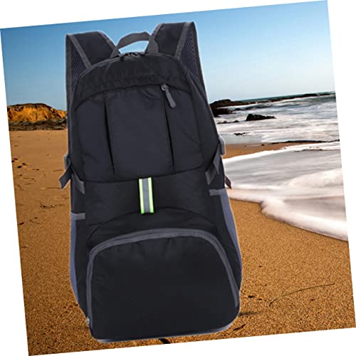 Mochila plegable ligera para senderismo y camping negra miniatura 6