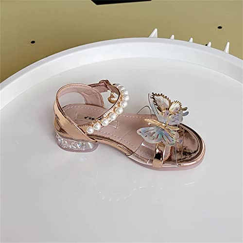 Girls Sandals Grils Dress Shoes Wedding Party Open Toe Butterfly Sandals For Toddler To Big Kids Girls Black4